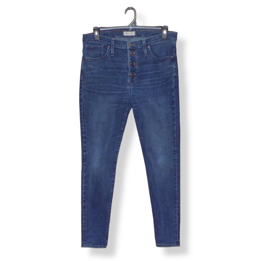 Madewell Button Fly 9" High Rise Skinny Jeans - Picture 5 of 8